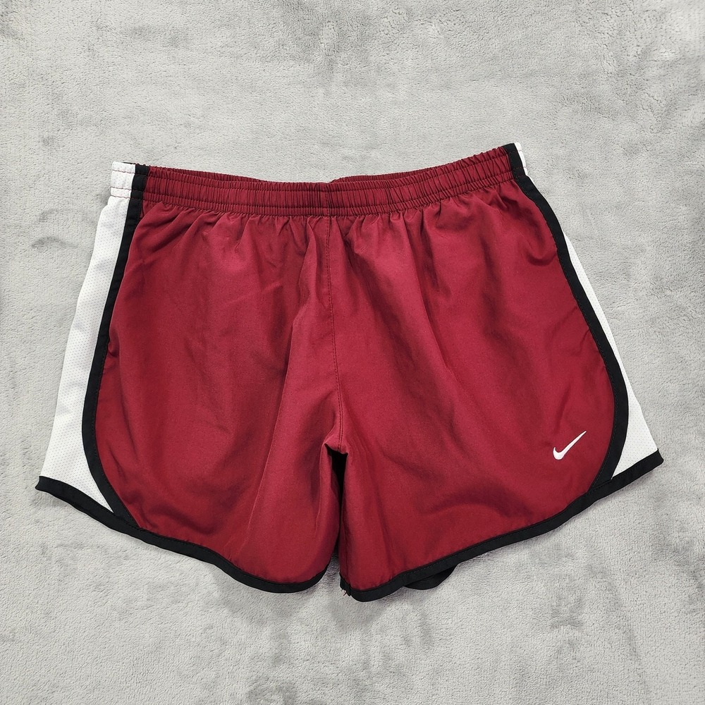 Nike Shorts Womens S Red Burgundy Dri-FIT Tempo Lined Running Athletic Workout